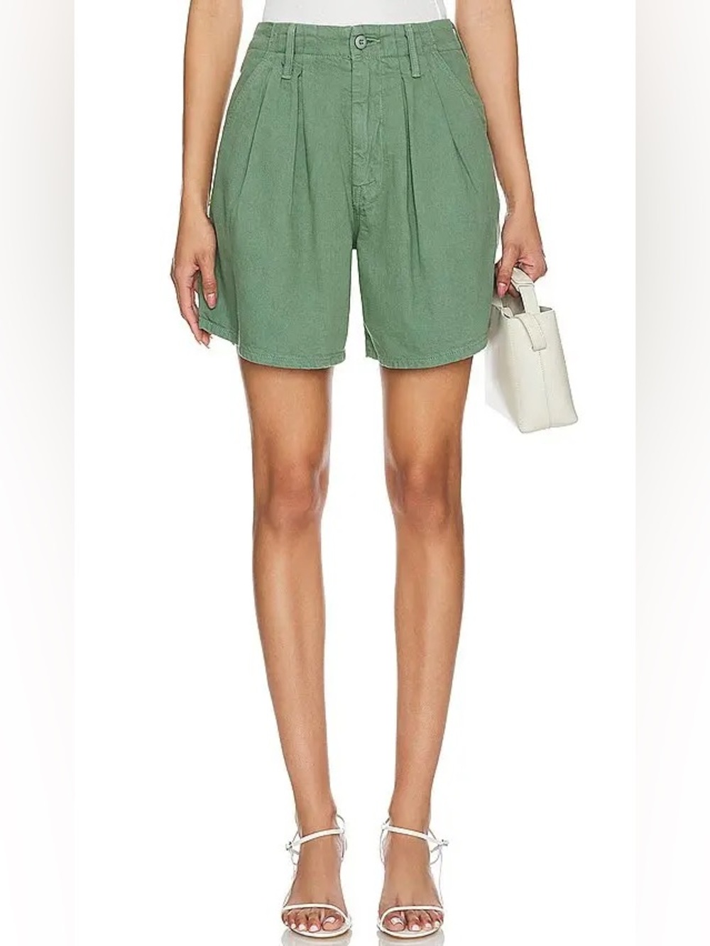 NWOT MOTHER Pleated Chute Prep Shorts